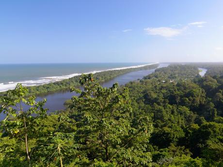 NP Tortuguero zahrnuje pláže, pobřežní mangrovové porosty a vodní kanály