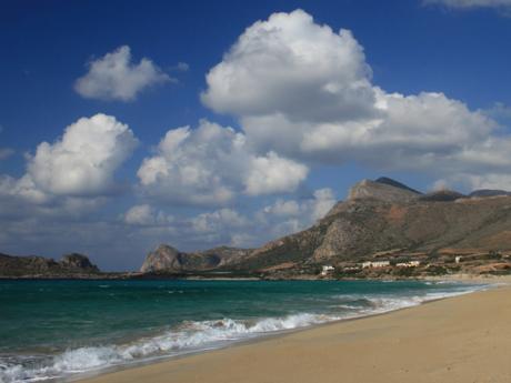 Pláž Falásarna na západním pobřeží Kréty