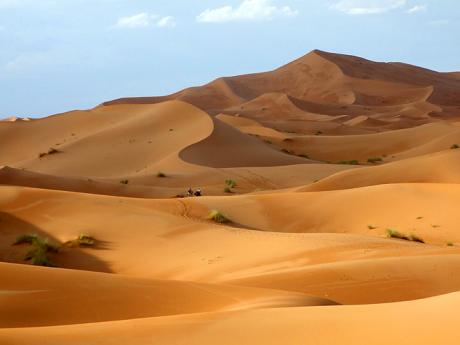 Pohyblivé písečné duny Erg Chebbi