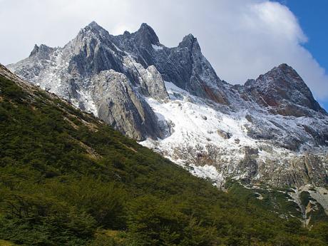 Pohoří Sierra Valdivieso na treku v Ohňové zemi v okolí města Ushuaia 