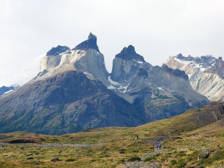 Skalní formace Cuernos del Paine neboli Rohy