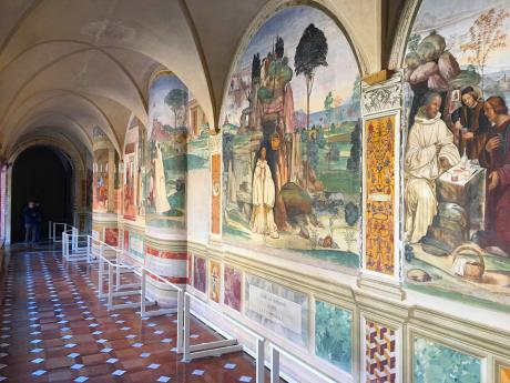 Renesanční fresky kláštera Monte Oliveto Maggiore
