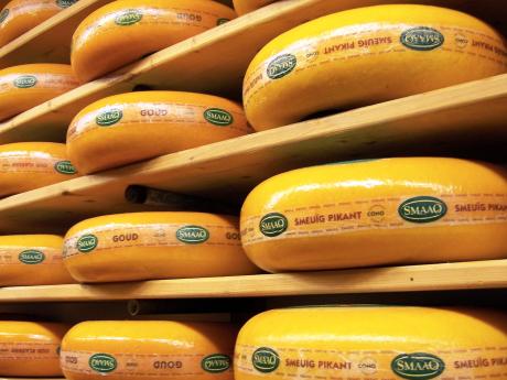 Nizozemsko je proslulé výrobou sýrů, např. Goudy