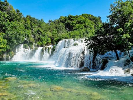 Skradinské vodopády v národním parku Krka