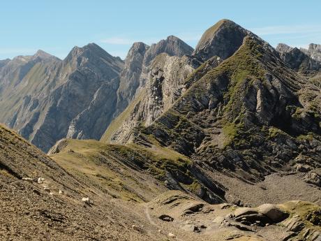 Mohutné horské štíty můžete obdivovat cestou na vrchol Tardevant (2 501 m)