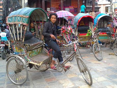 Dopravu po Káthmándú zajišťují cyklorikši