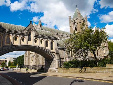 Jedna ze dvou velkých dublinských katedrál - Christchurch cathedral