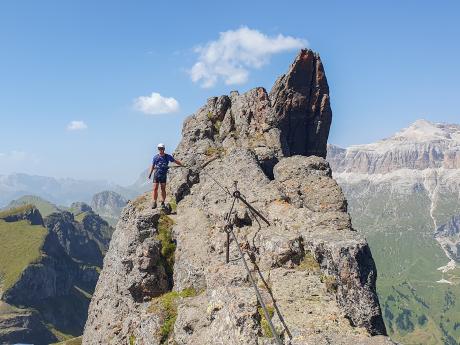 Ferrata delle Trincee je plná zajímavých úseků