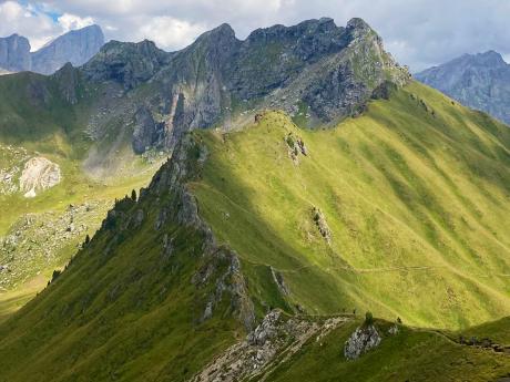 Výhledy při turistice v oblasti Ciampac