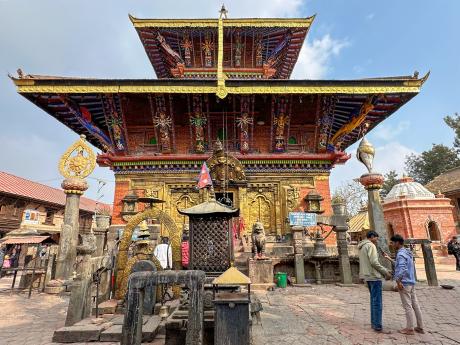 Hinduistický chrám Čangu Naraján patří mezi nejstarší v Nepálu