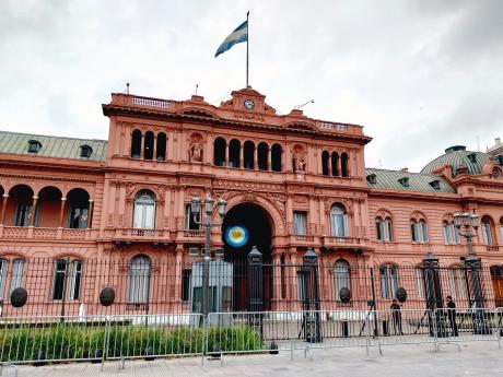 Prezidentský palác Casa Rosada v centru Buenos Aires