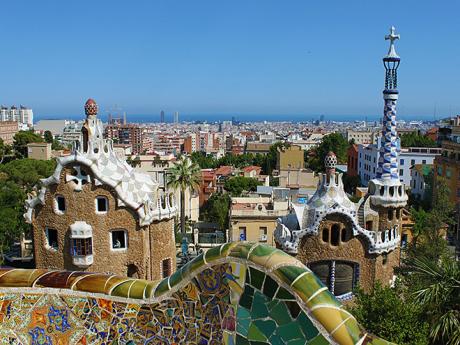 Barcelona je poseta díly Antonia Gaudího - mezi nimi je i Parc Güell