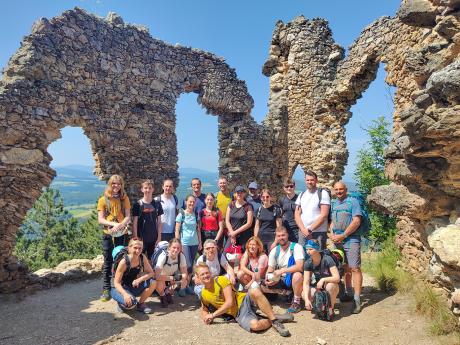 Radost po zdolání ferraty Pittentaler klettersteig