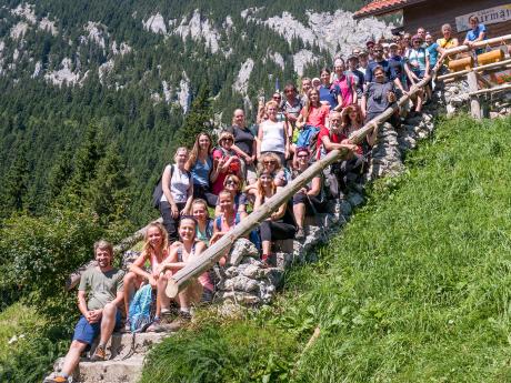 Skupinovka v pohoří Piatra Craiului u chaty Curmatura