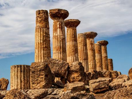 Héraklův chrám v Agrigentu pochází z konce 6. století př. Kr.