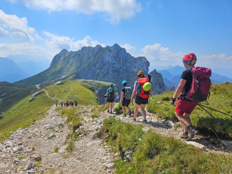 Túra v okolí hory Mangart vede po italsko-slovinské hranici
