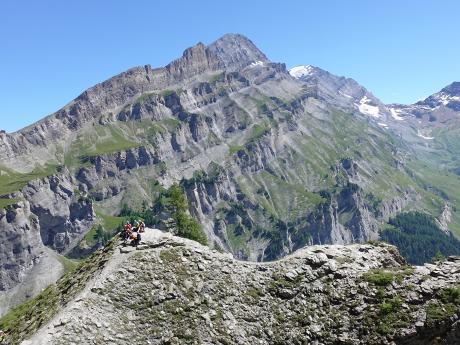 Dechberoucí výhled po zdolání ferraty Daubenhorn Klettersteig (D)