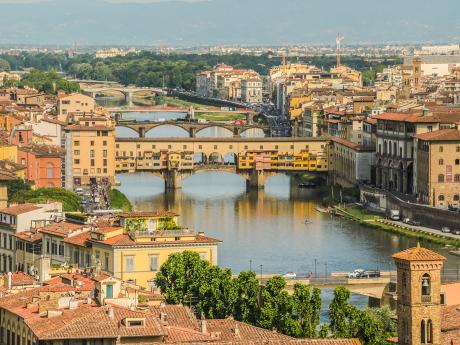 Jednou z dominant Florencie je most Ponte Vecchio