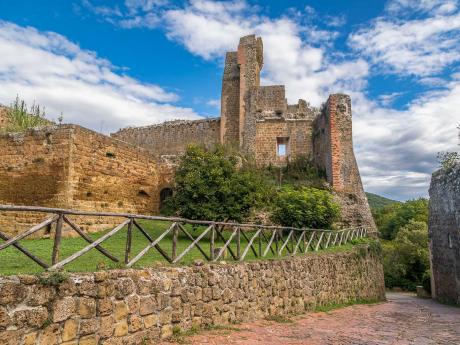 Z pevnosti v Sovaně se dodnes zachoval portál s věží a pozůstatky zdí