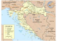 Politická mapa Chorvatska ke stažení