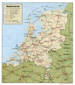 Politická mapa Holandska ke stažení