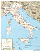 Politická mapa Itálie ke stažení
