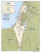 Politická mapa Izraele a Palestiny ke stažení