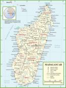 Politická mapa Madagaskaru ke stažení