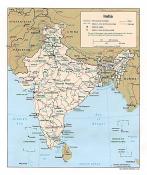 Politická mapa Indie ke stažení