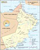 Politická mapa Ománu ke stažení
