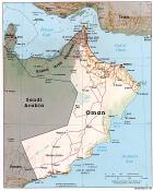 Mapa reliéfu Ománu ke stažení