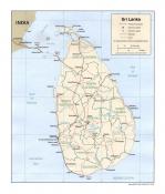 Politická mapa Srí Lanky ke stažení