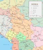 Politická mapa Srbska ke stažení